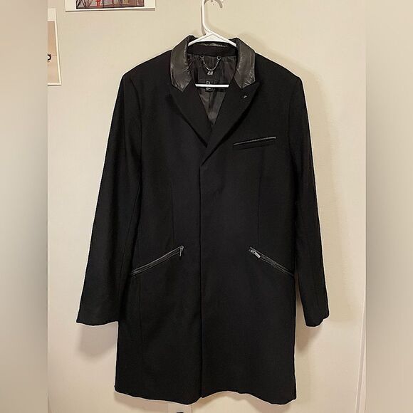 H&M MEN’S PEA COAT - Picture 1 of 6